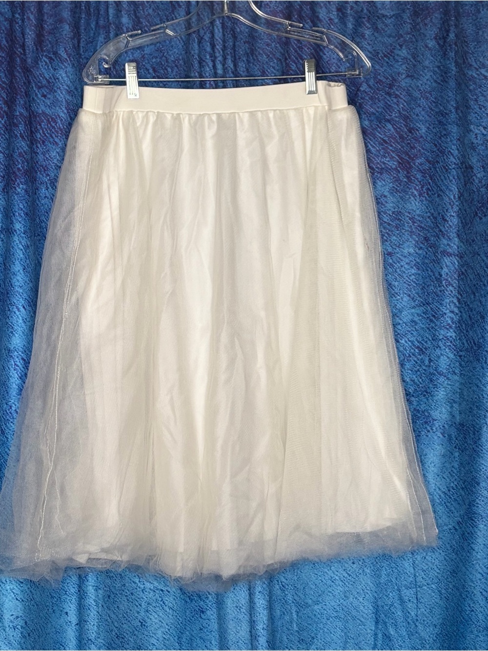 Charlotte Russe Ivory Tulle Circle Skirt